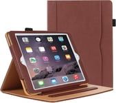 Coque Pour Ipad 6ème/5ème Génération 9.7 Pouces 2018/2017, Coque Étui Pour Ipad Air 2 9.7 Pouces 2014, Étui Protecteur En Cuir Pu Avec Veille/Réveil Automatique (Marron).[G1361]