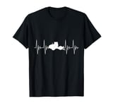 Steam roller heartbeat ECG construction vehicle T-Shirt