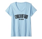 Womens Child of God John 1:12 Christian V-Neck T-Shirt