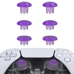 eXtremeRate EDGE Sticks Swappable Thumbsticks for PS5 Controller, Custom Clear Atomic Purple Replacement Interchangeable Analog Stick Joystick for PS5, for PS4 All Model Controllers Universal