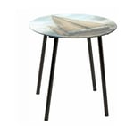 Paris Prix - Table d'Appoint Design 'Voilier' 41cm Noir & Bleu