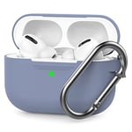 AHASTYLE AirPods Pro Case Protective Cover [Front LED Visible] Compatible with Apple AirPods Pro 2019 (With Carabiner, Dutch Blue)