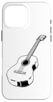 Coque pour iPhone 16 Pro Max Conception réaliste guitare acoustique pour les guitaristes