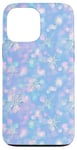 iPhone 13 Pro Max Pink & Blue Mosaic Aura Snowflakes Beautiful Winter Case