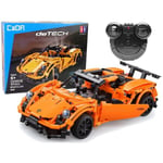 Rakennussarja Construction Blocks Porsche Orange Sports Car 421 Elements