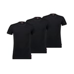 LEVIS Men's T-Shirt, Jet Black, S (Pack of 3)