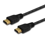 Câble HDMI - SAVIO - CL-05 - 2m - Noir - 4096 x 2160 pixels - Canal de retour audio (ARC)