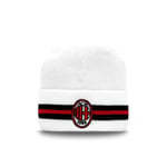 AC Milan Casquette d'hiver avec Logo brodé sur Le Rabat, Blanc, Noir, Rouge, Acrylique, Unisexe, Adulte, Taille Unique