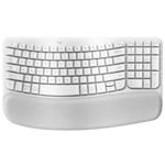 Logitech Wave Keys Wireless Ergo Keyboard White Wireless Ergo Keyboard