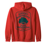 Johnny Hardwood's Bush Trimming Co. Funny Company Gardener Zip Hoodie