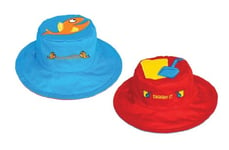 Luvali Chapeau Anti-UV-Enfant-Poisson-sandschaufel Chapeau réversible Rouge Bleu/Rouge s