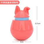 OLOEY Gobelet pour Chien Leaky Ball Pet Cat Slow Food Puzzle Relief Toy Snacks Fuite Food Toy Tumbler (Rose)