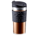 Bodum Travel Mug Black 350ml Flip Lid Insulated Plastic Mug Home Office Outdoor