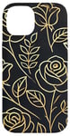 Coque pour iPhone 14 Rose florale botanique, style minimaliste, roses d'amour