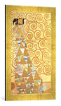 Kunst für Alle 'Image encadrée de Gustav Klimt Study for Expectation, c.1905–09, d'art dans Le Cadre de Haute qualité Photos Fait Main, 40 x 60 cm, Doré Raya