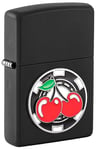 Zippo Briquet Tempête - Poker - Chrome Poli & Étui Armor (1,5X + Large) - Rechargeable, Garanti à Vie - Ajustable - Boîte Cadeau - Métal - Fabriqué aux USA