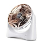 WWRRXX Mini-ventilator USB small fan mini bed desktop silent fan rechargeable student dormitory shaking head portable electric fan Silver