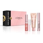 Coffret Maquillage Natural Glow L'Oréal Paris – 4 produits - Mascara Big Deal, Enlumineur Lumi Glotion, Lumi Blush Liquide, Gloss Plump Ambition à l'Acide Hyaluronique