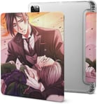 Black Butler Sebastian Maitre Card Ellis Étui Pour Ipad Pro 2021 Avec Plumier, Résistant Aux Chocs, Veille/Réveil Automatique, Housse De Protection Transparente Pour Tablette 11 Pouces