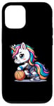 Coque pour iPhone 12/12 Pro Licorne mignonne de joueur de basket-ball