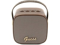 Głośnik Guess Guess Głośnik Bluetooth Guwsb2p4smw Speaker Mini Brązowy/Bown 4G Leather Script Logo With Strap