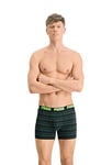 PUMA Men's Heritage Stripe Boxer Shorts, Green Combo, M