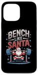 Coque pour iPhone 13 Pro Max Salle de sport Bench Like Santa Christmas