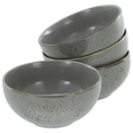 CreaTable, 21676, Serie Nature Collection Stone, 4-teiliges Geschirrset für 4 Personen, Buddha Bowl aus Steinzeug, spülmaschinen- und mikrowellengeeignet, Qualitätsproduktion