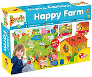 Liscianigiochi- LISCIANI – Jeux 1ER Age – CAROTINA Baby – Happy Farm – Boite A FORMES-72248, 72248, Puzzle 3 D-LA Ferme Ancien MODELE, 44 X 31 X 8