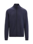 Icebreaker Sweat Zippé Central Classique Manches Longues Homme - Couche Intermédiaire en Laine Mérinos - Midnight Navy, M