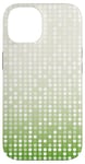 Coque pour iPhone 14 Vert et blanc à pois dégradés fond disco années 60 70