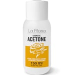 LaRosa ACETONE 100% Pure Dissolvant pour vernis, acétone semi permanent, gel UV/LED Soak Off, colle, faux ongles en acrylique, parfum citron 150 ml