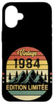 Coque pour iPhone 16 Plus Vintage 1984 Anniversaire 41 ans Homme Femme Année 80