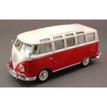 [FR] Maisto VW T2 VAN SAMBA 1962 RED W/WHITE ROOF 1:25 - MI31956R