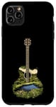 Coque pour iPhone 11 Pro Max Guitare acoustique Nature Paysage Musique Lover Art