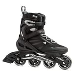 Rollerblade Zetrablade Men's Adult Fitness Inline Skate, Black and Silver, Performance Inline Skates, 8 UK