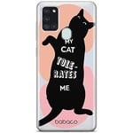 Babaco ERT GROUP mobile phone case for Samsung A21s original and officially Licensed pattern Cats 003 optimally adapted to the shape of the mobile phone, partially transparent