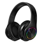 Black Écouteurs sans fil Bluetooth pliables avec micro, casque de jeu, lumière de comparateur de couleur, iPhone, Xiaomi, téléphone Samsung, PC, sauna ""Nipseyteko