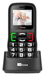TTfone TT220 Big Button Mobile Phone for the Elderly with Emergency Assistance button, talking keys, long battery life, torch, Bluetooth, Simple easy to use (with Dock Charger)