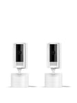 Ring Pan-Tilt Indoor Camera-2 Pack In White. A Versatile Security Camera That Lets You Look Up And Down, Or All Around.