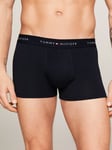 Tommy Hilfiger Logo Waist Cotton Stretch Trunks, Pack of 5, Black/Multi