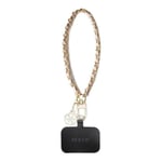 Guess Universal Hand Strap Saffiano Chain 4G Charm - Universal Phone Strap (Rosa)