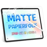 [2 Unités] Protection Écran Effet Papier pour iPad Air 13 Pouces M2 2024 (Air 6eme Génération), Protecteur D'écran en PET Papier Mat, Anti-Reflet/Anti-empreintes, Parfaitement Écrire et Dessiner