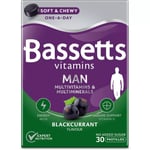 Bassetts Vitamins Man Multivitamins & Multiminerals Blackcurrant Flavour 30