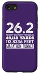 Coque pour iPhone SE (2020) / 7 / 8 26,2 MILES 46,112 YARDS 313,886 PIEDS MARATHON COURNER Meme