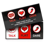 Romantic Game for Couples - Couples Gift - Perfect Date Night Ideas - Girlfriend, Boyfriend, Newlywed, Wife or Husband. 3-in-1:Talk, Flirt, Dare. Reignite and Deepen Relationship with Your Partner.