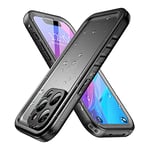 SPORTLINK Coque pour iPhone 14 Pro Étanche Antichoc - 360 degres Incassable Militaire Rigide Intégrale Case/Bumper [IP68 Waterproof/Imperméable] Antipoussière [avec Protection Camera+Écran]-Noir 6,1"