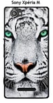 Coque Sony Xperia M design Tigre Blanc