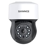 SANNCE PT Digital Zoom Camera 1080P, Pan 350° Tilt 90° Outdoor Security Camera 2MP, 30 M Night Vision for Analog CCTV Surveillance System, Remote Access, IP65 Waterproof, Including Adapter (1)