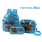 Paw Patrol Blå Ryggsäck Skolväska 3 Pack födelsedagspresent Blue Blå